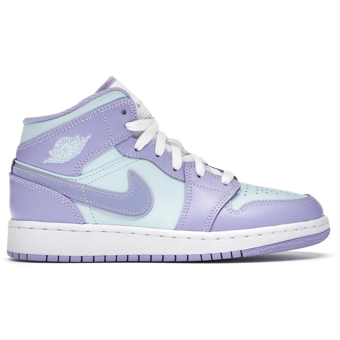

Кроссовки Jordan 1 Mid Фиолетовый Аква (GS)(554725-500) 36