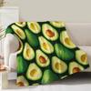 Avocado-Kuscheldecke, Weiche leichte Flanelldecken für Bett, Couch, Sofa, Ganzjahres-Warme Gemütliche Flauschige Plüsch-Mikrofaserdecke