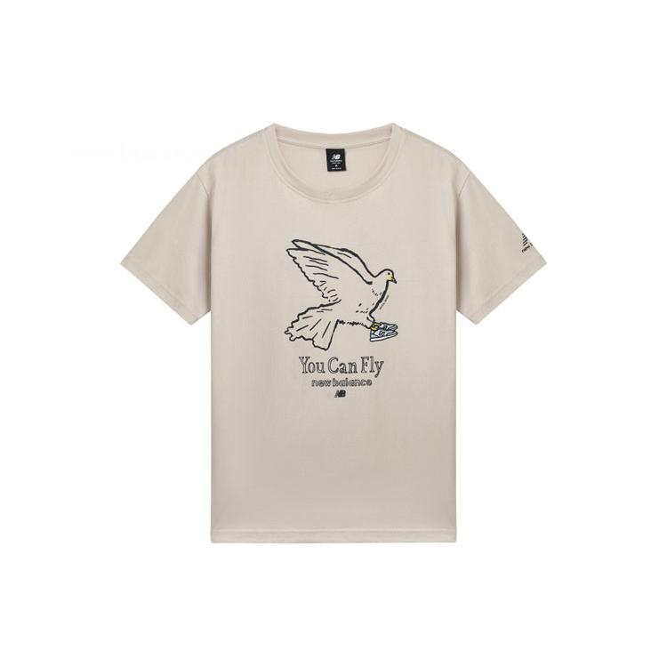 Футболка New Balance Naijel Tee Унисекс Бежевая AMT12341-GOK M