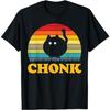 Funny Cat Shirt Chonk T-Shirt PNCAAPT Black
