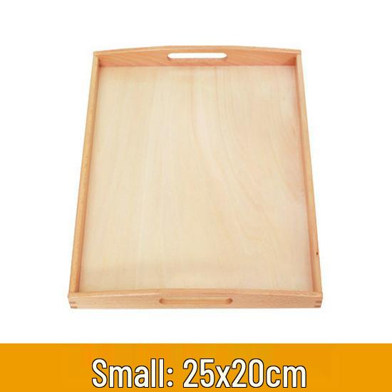 

Монтессори Деревянный Поднос для Раннего Развития и Практической Жизни - Буковый Поднос для Хранения и Игрушек для Детского Сада.