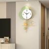 Decorative Clock Wall Mounted Home Fashion Living Room Entrance Background Wall Clock Without Punching Light Luxury Style Clock