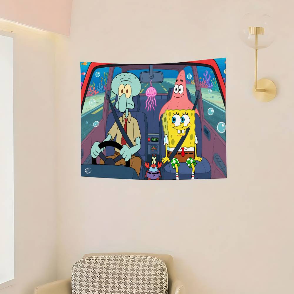 AnimeSSpongeabBobsCute Flags Room Decor Outdoor Decors Personalized Items Flags For Bedrooms Home Funny