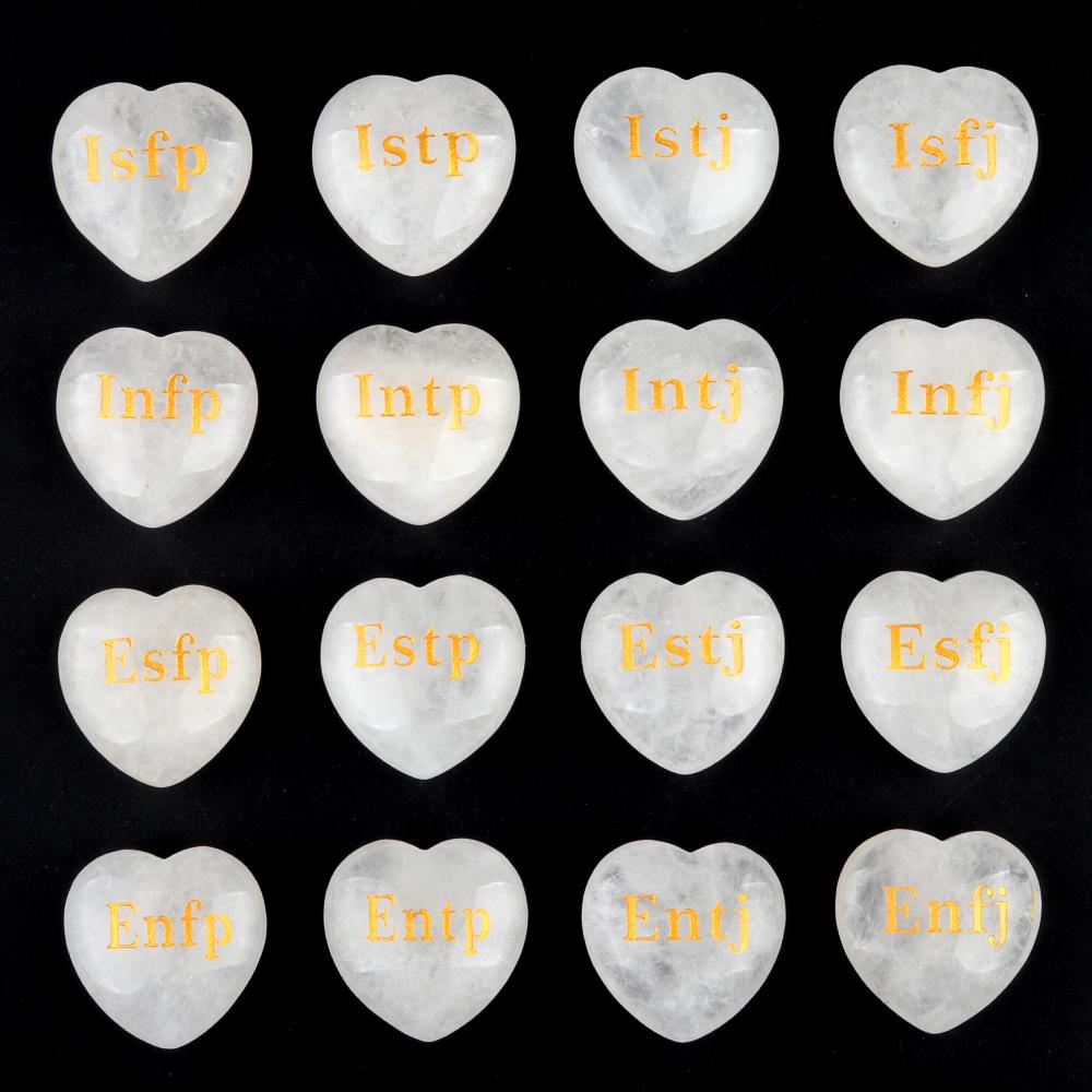 Crystal Ornaments Natural Stone Clear Quartz Heart-Shaped Decorative Ornament Lucky Gift Spiritual Jewelry