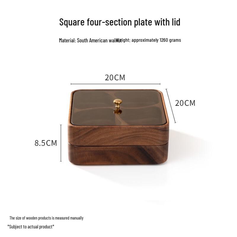Walnut Wood Double-Layer Snack & Nut Storage Box