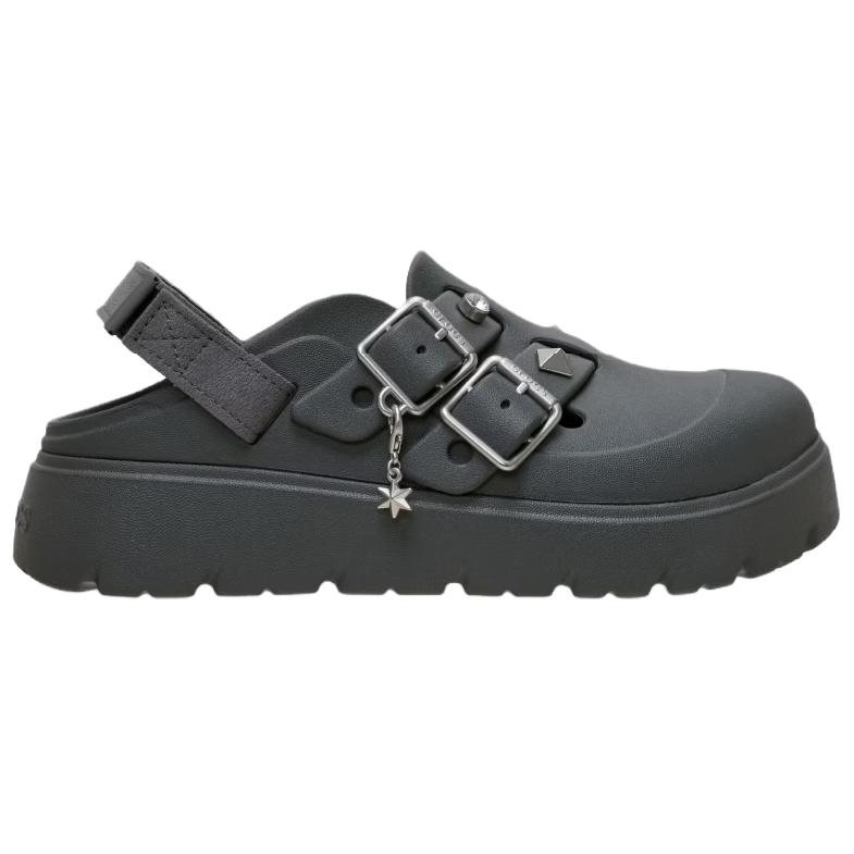 Crocs Mocassino Punk Lucido Pantofole da Donna Nere 214212-0YK