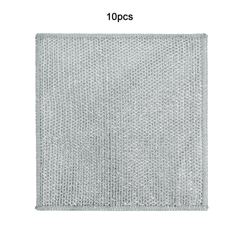 Multifunctional Non Scratch Wire Dishcloth Kitchen Stove Dish Washing Mesh Cleaning Cloth Decontaminate Daily Cleaning Cloths