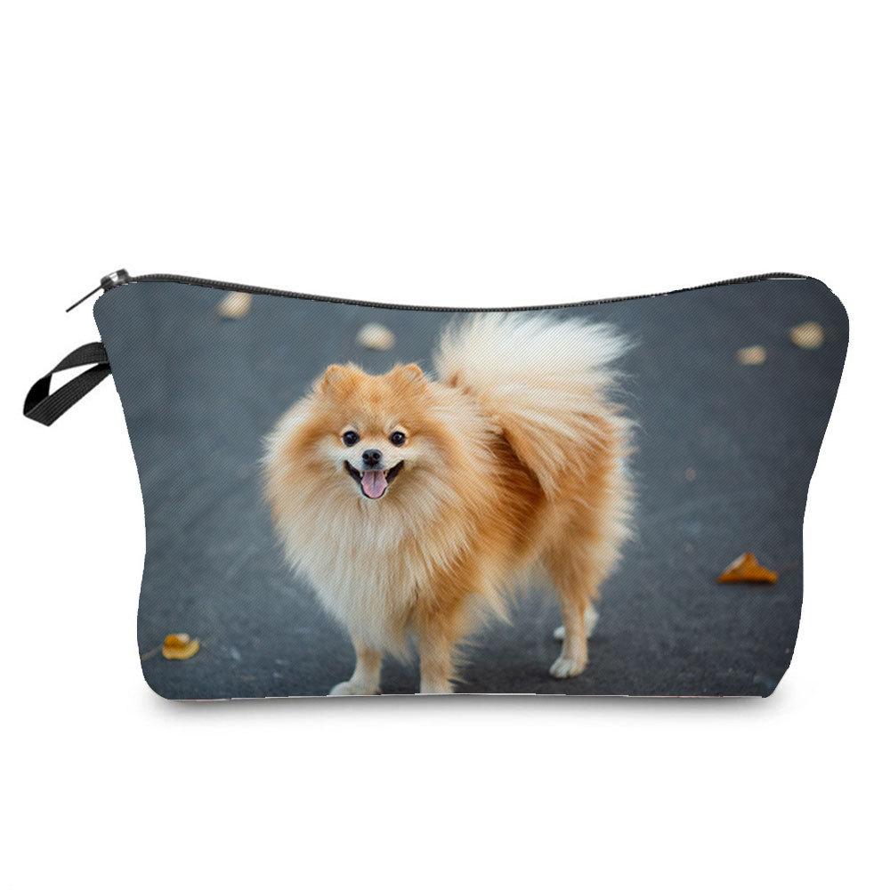 Women Dog Print Cosmetic Bag Toiletries Organize Travel Storage Case  6363