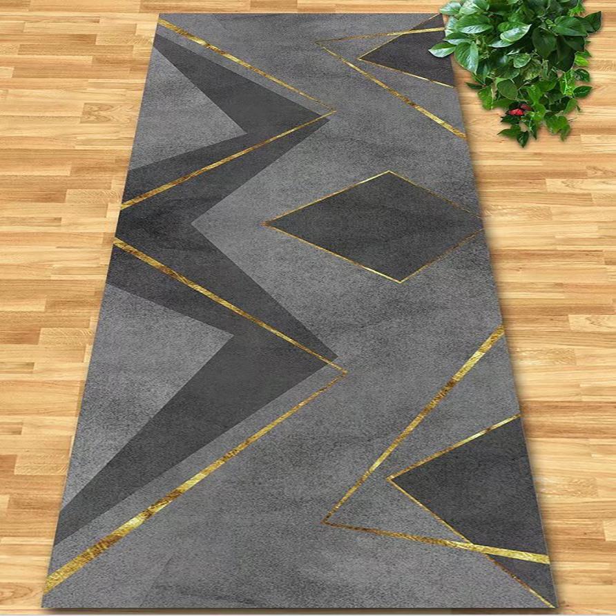 Modern Luxury Aisle Walkway Carpet Runner Hall Passageway Home Large Rugs Non-slip Kitchen Aisle Mat Bedroom Decora Floor Mats