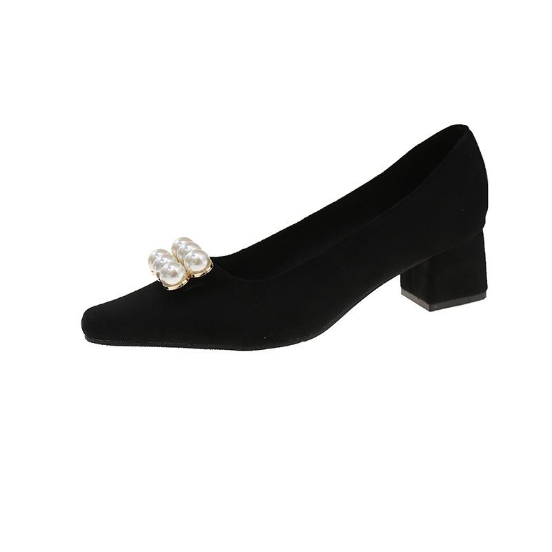 

Французские туфли-лодочки на высоком каблуке со стразами женские 2025 весна и осень новая модная универсальная темпераментная модель с мелким вырезом для работы в офисе 42