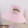 Letter Embroidered Fisherman Hat Women Outdoor Eaves Sunshade Sun Hat Leisure Beach Vacation Sun Hat