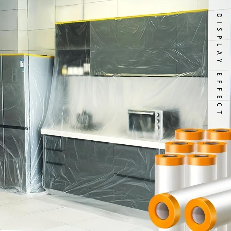 Durable Car Paint Masking Film Protective Film Plastic Dropping Cloth Cover for Automotive Coating Cover Plastic Sheeting Cove