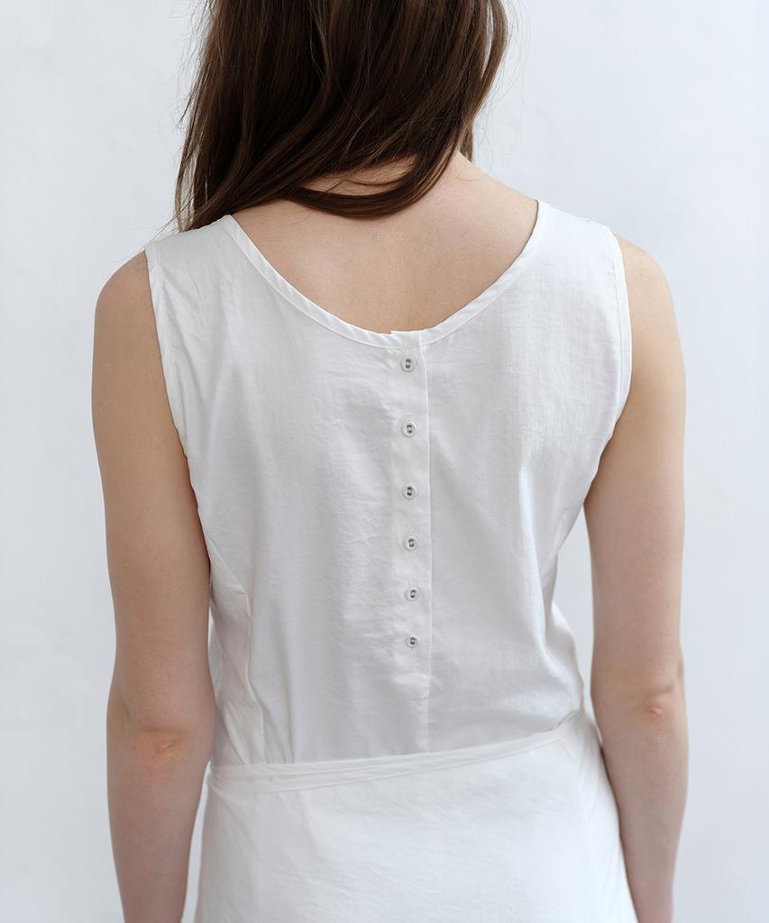 Loutaideu Two Way Layered Wrap Dress [White]