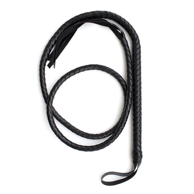 VaHppy Queen's Conditioning Whip 1.9m Extra Long 5Colors PU Sex Toys for Couples Horse Whip Braided Stage Performance Props