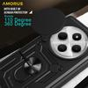 AMORUS Ständerhülle für Xiaomi Poco C75 4G/Redmi 14R 5G/14C 4G PC+TPU Handyhülle mit Kameraobjektiv-Schieber