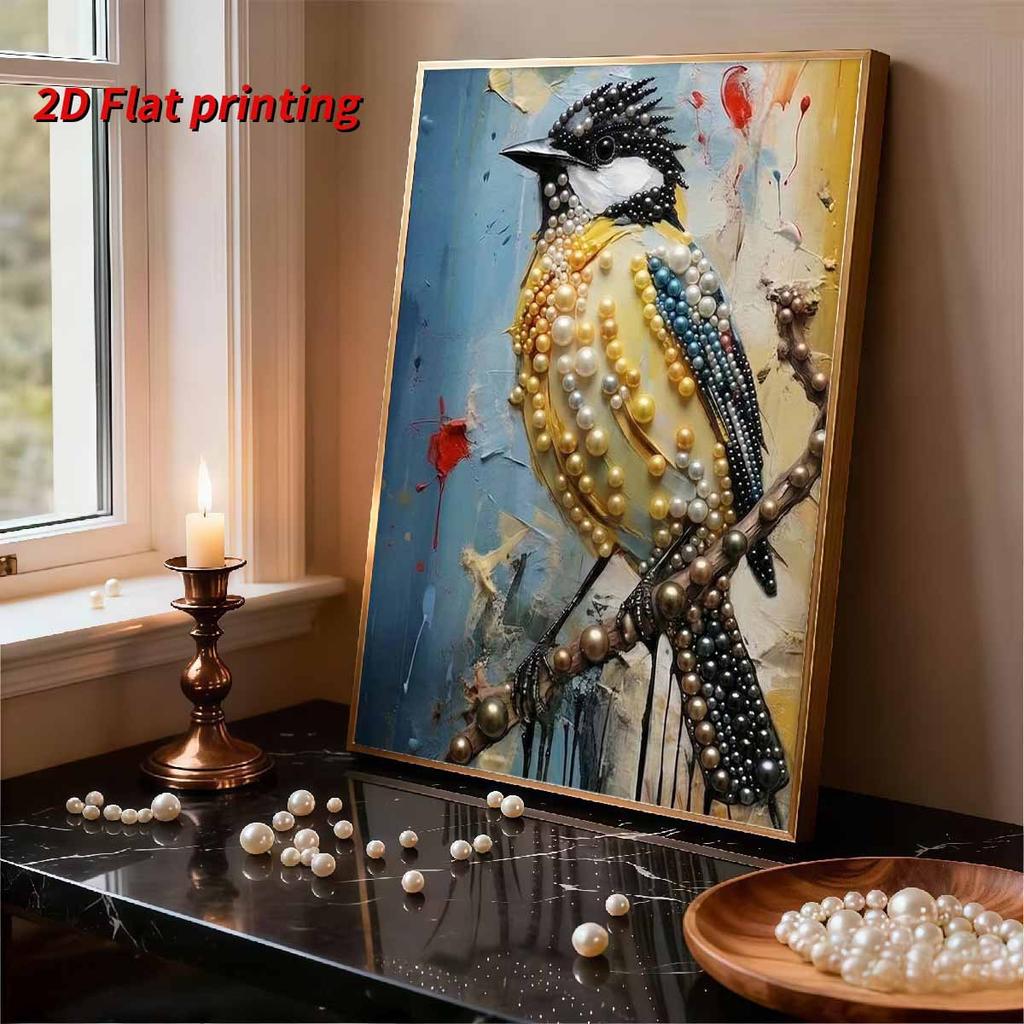 DIY Pearl Painting Set The Little Bird Pattern Home Decoration Handmade Sticky Diamond Creative Canvas Pearl Art Painting Crafts Perfect Gift
