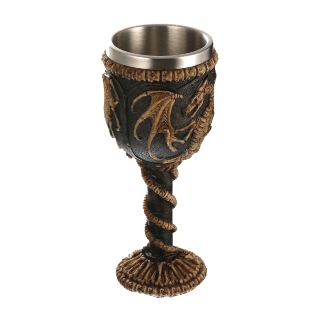 Edelstahl Totenkopf Tasse Bier Kaffee Tasse Wikinger Trinkbecher Skelett Harz Bier Tasse Halloween Geschenk Dekoration Ornament