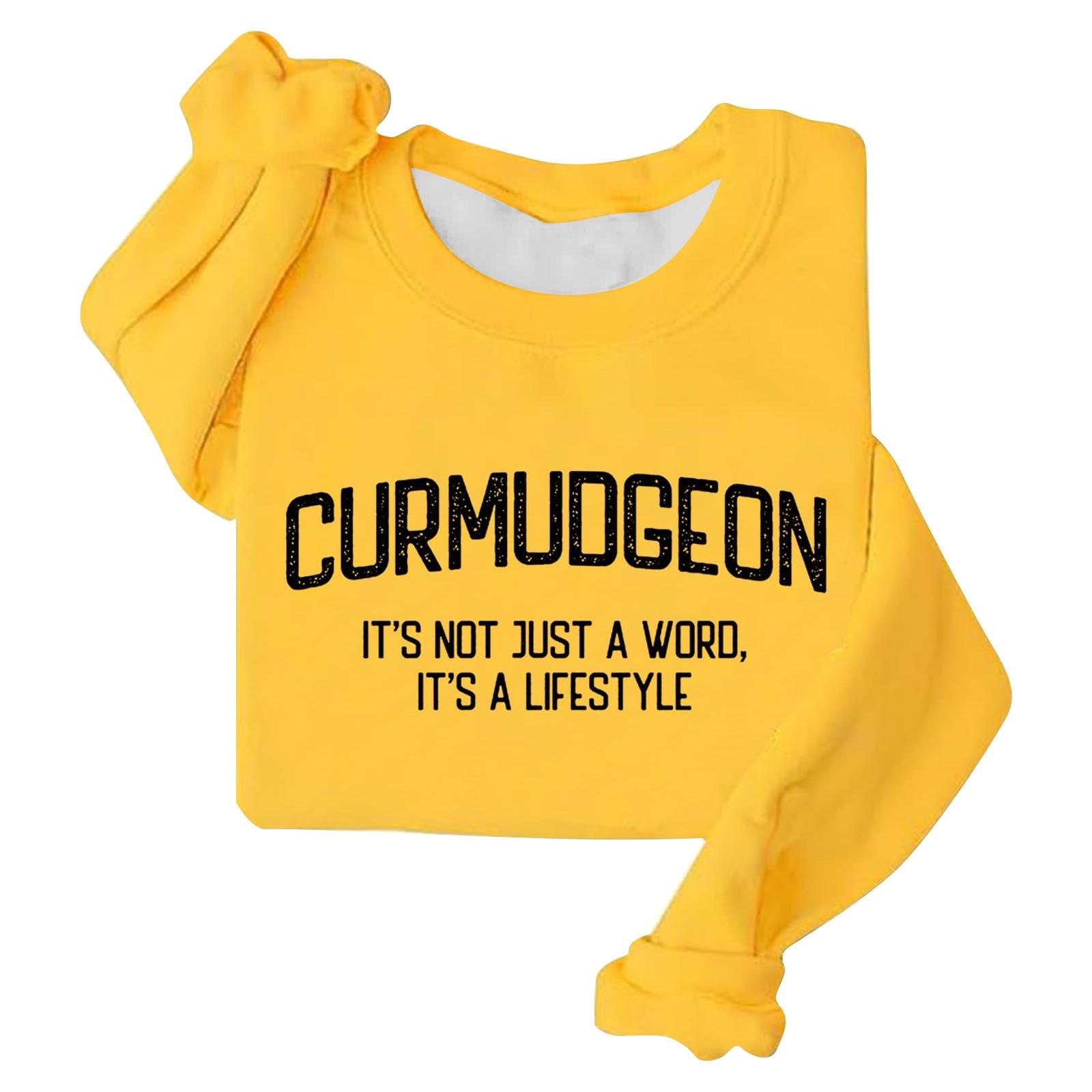 

Женская модная толстовка с длинным рукавом и круглым вырезом с принтом XL жёлтый