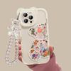2025 New Transparent Phone Case with Bear Ears & Floral Design