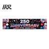 Independence Day Decor 250th Anniversary Banner 6.5x1.5ft 250 Years of Freedom American Patriotic Decoration 1776-2026 Outdoor Party USA Porch