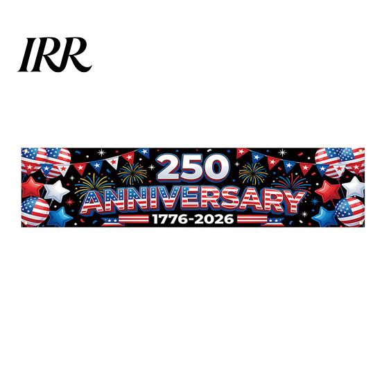 Independence Day Decor 250th Anniversary Banner 6.5x1.5ft 250 Years of Freedom American Patriotic Decoration 1776-2026 Outdoor Party USA Porch