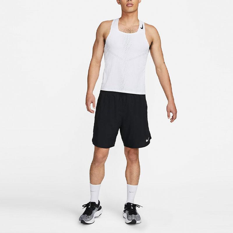 Nike Dri-Fit Adv Solid Crew Neck Sleeveless Running Tank Men Tops White DM4625-100