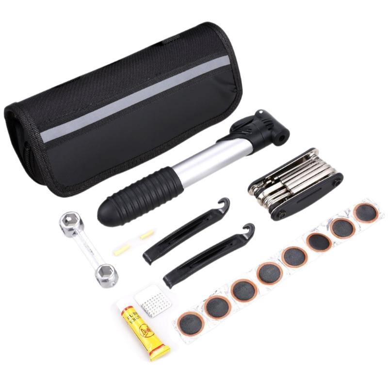 Bicycles Repair Tool Bag Bicycles Tire Patchs Tool  Patchs Fixes Maintenance Kits Emergencies Multifunctional Tool 1 чёрный