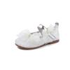 Girls Princess Shoes Sweet Lace Bows Kids Flat Shoes Mesh Breathable 2025 Summer New Children Casual Shoes Soft Sole Trendy