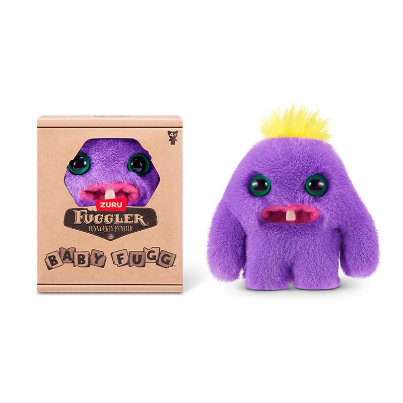 Porte-clés Peluche Fuggler Original Monstre Moche Hurlement Mangeur Lapin enragé Étrange aux grands yeux Alien agacé Jouets en Peluche beige