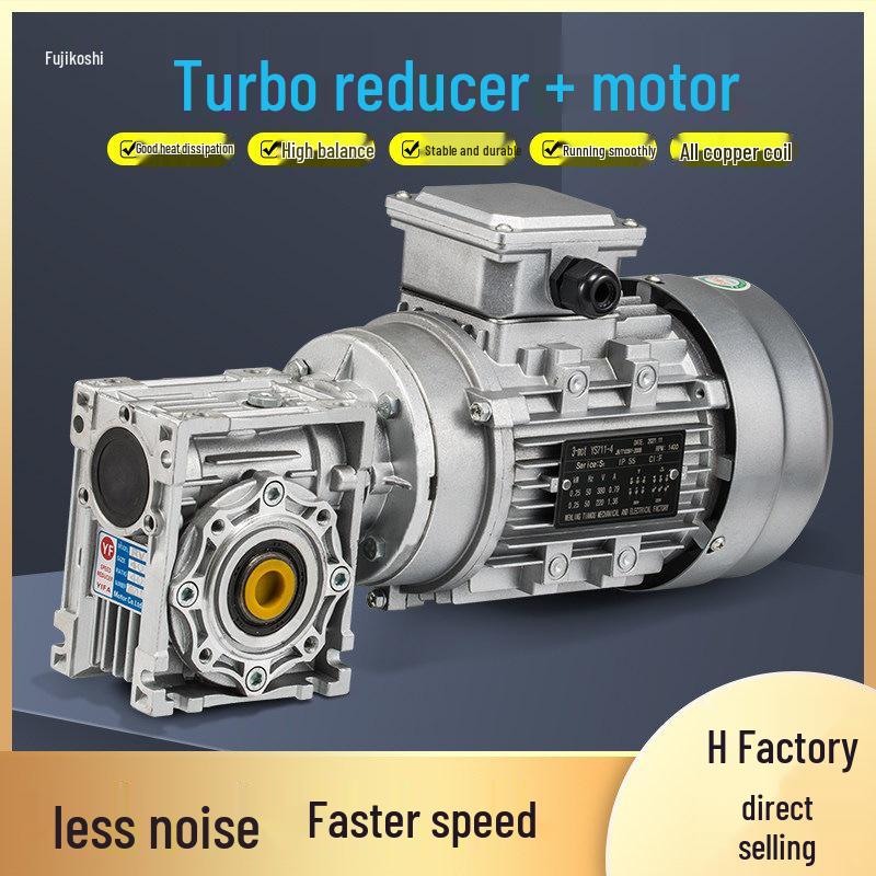 NMRV30/40/50/63/75 Worm Gearbox with 370W/1.5KW Motor and Variable Speed