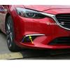 For Mazda6 Mazda 6 Atenza 2014 2015 2016 2017 2018  Body Head Front Fog Eyebrow Trim Light Lamp Frame Stick ABS Chrome Cover