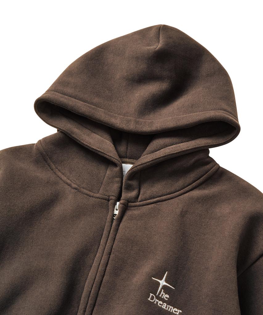 The Dreamer Weighted Blanket Zip-Up Hoodie Cocoa Brown