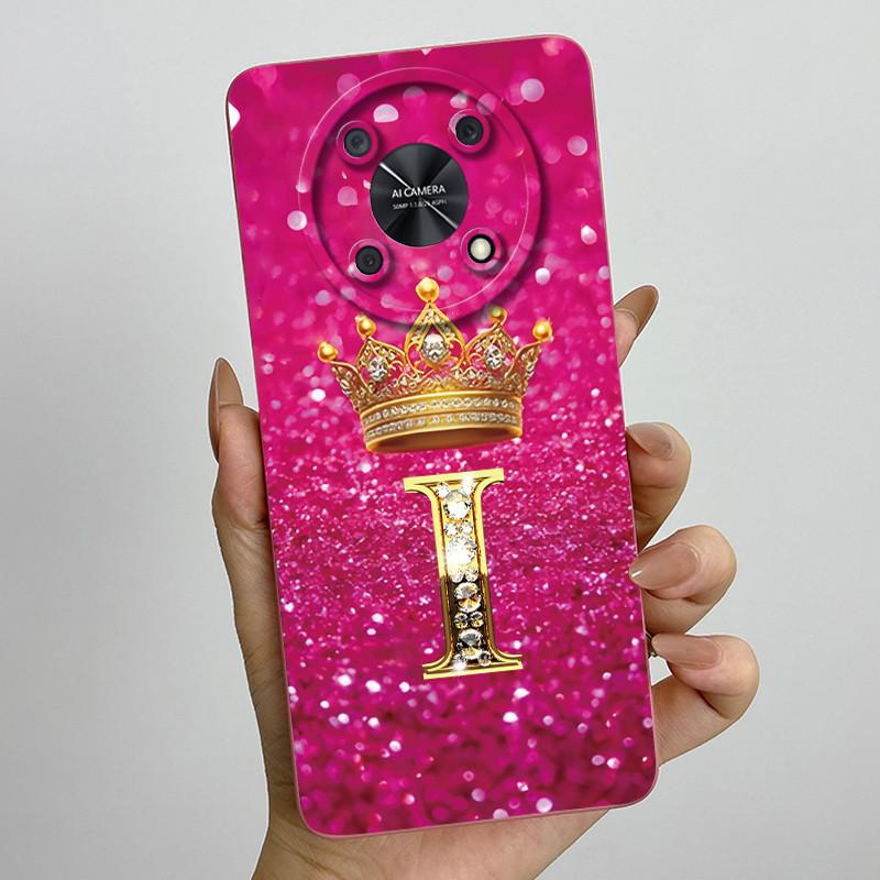 For Huawei Nova Y90 (CTR-LX2) / Nova Y91 (STG-LX1) Fashion Initial Letter Couple Phone Case Soft Silicone TPU Protective Casing