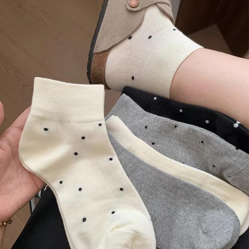 Sock Short Tights White Dot Women's Tights Solid Color Spring/Summer Simple and Versatile