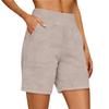 High Waist Casual Shorts for Women Soft Stretchy Fabric Relaxed Fit with Wide Elastic Waistband and Pockets