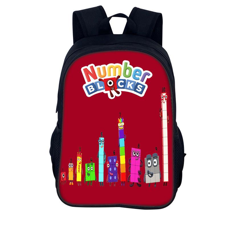 Numberblocks Digitální Číselné Bloky Batoh Pro Děti Školní Úložný Prostor A Vzdělávání
