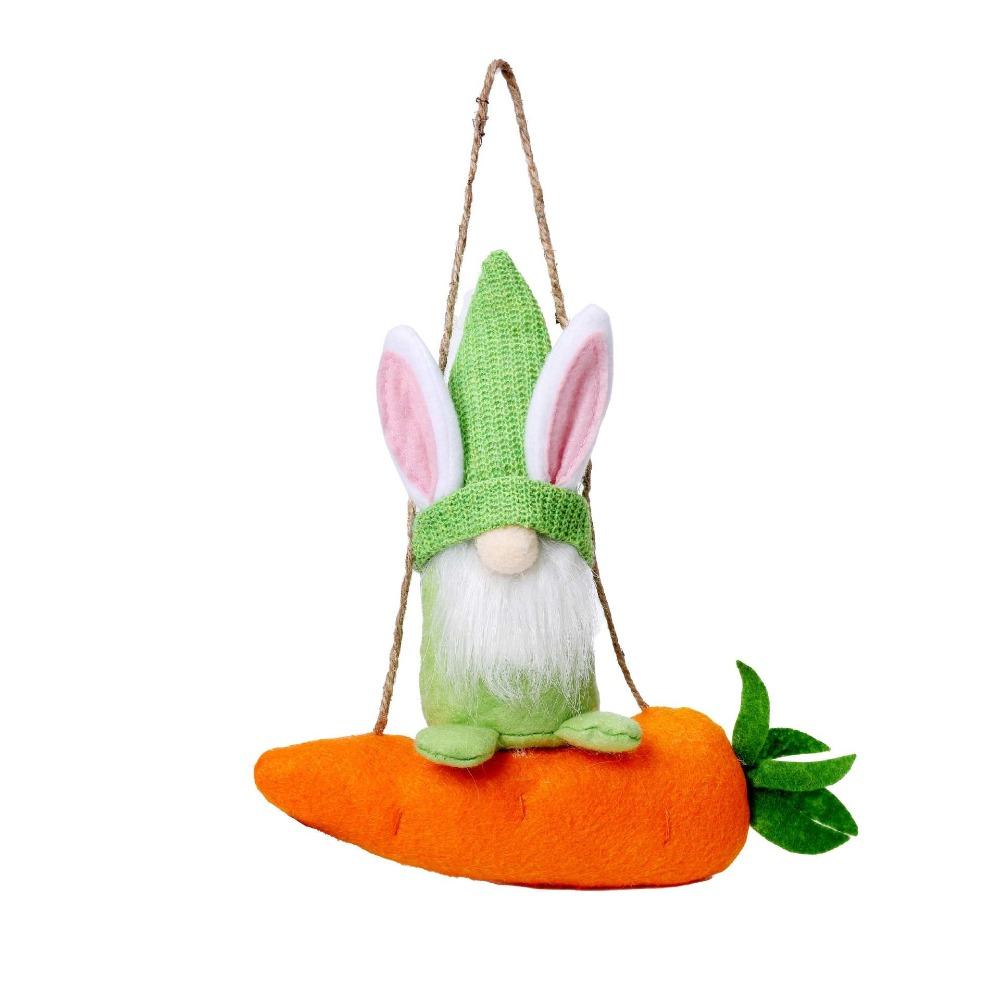 Plush Rabbit Gnome Ornament Colorful Faceless Plush Doll Farmhouse Rabbit Doll Toy  Easter Holiday