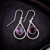 Naturalny Ametyst Kamień Szlachetny Srebro Próby 925 Biżuteria Ręcznie Robione Kolczyki 1,50" EE-38-3