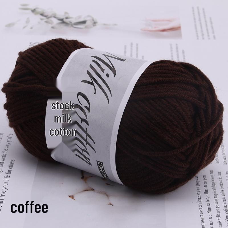 Combed Milk Cotton Yarn for Infant Baby Crochet Slippers - Medium Thick, DIY Knitting Material Package