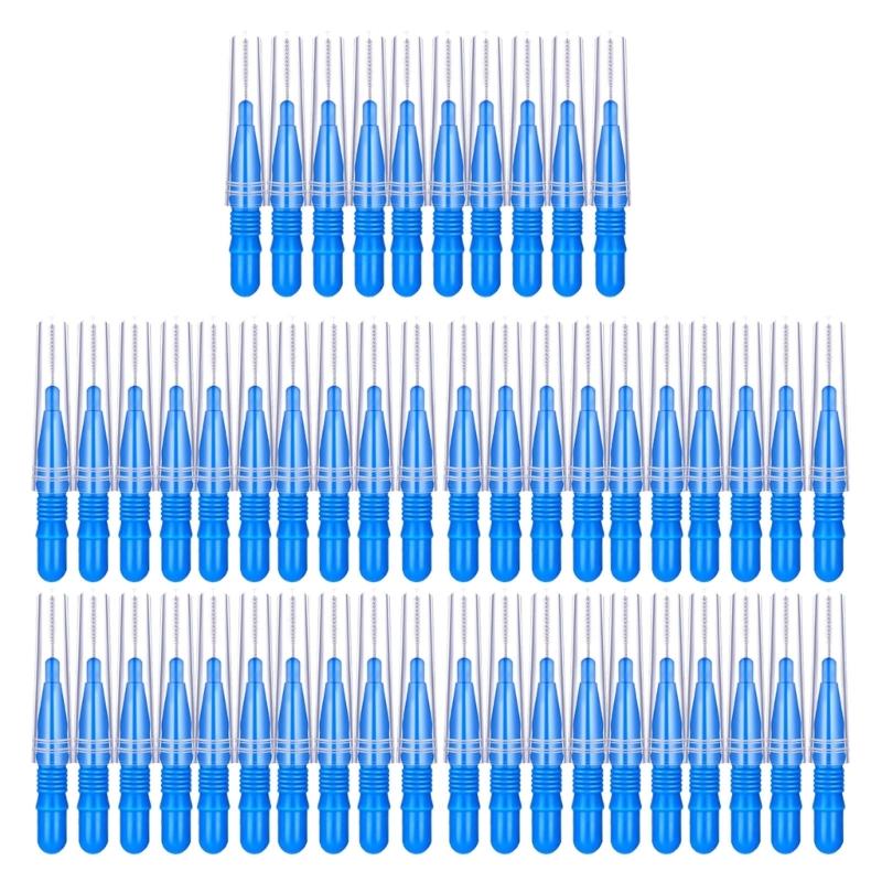 

50 Pieces Portable Eyebrow Brushes With Caps Compact Eyebrow Grooming For Brow Lamination And Eyelash Extensions