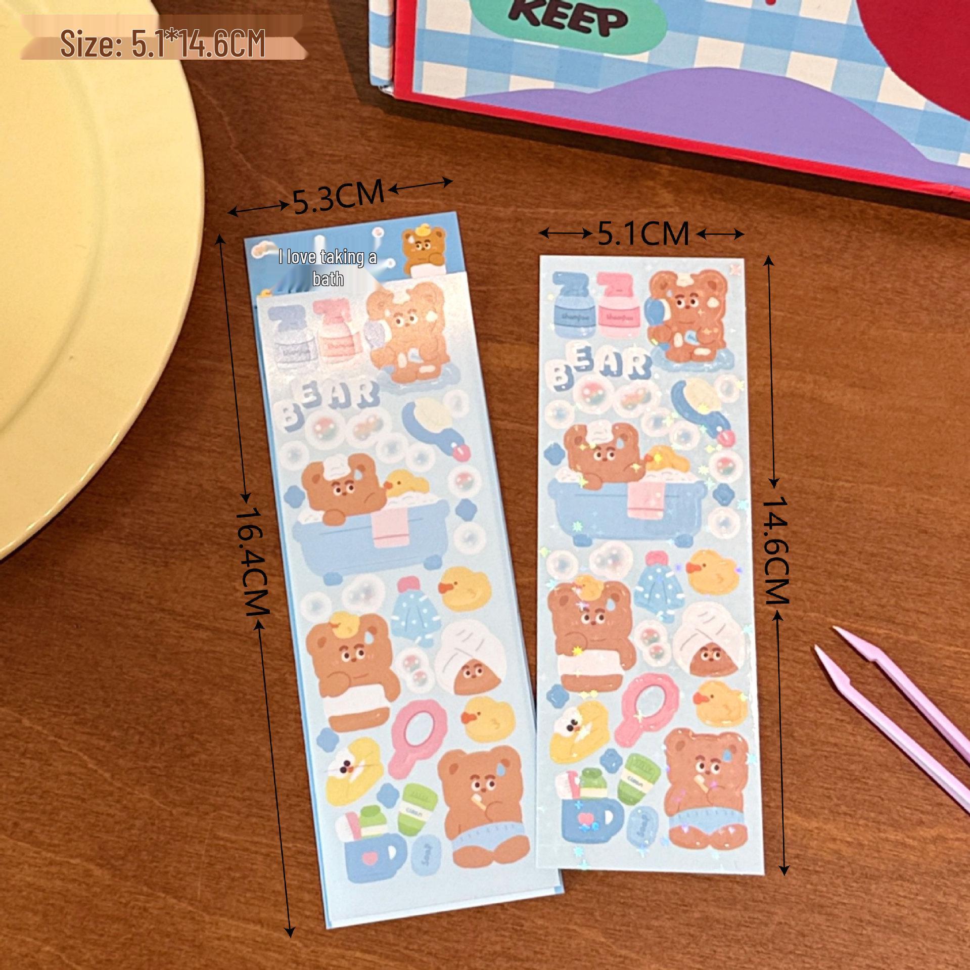 Tengyi Cute Cartoon Bear Stickers for DIY & Decorations
