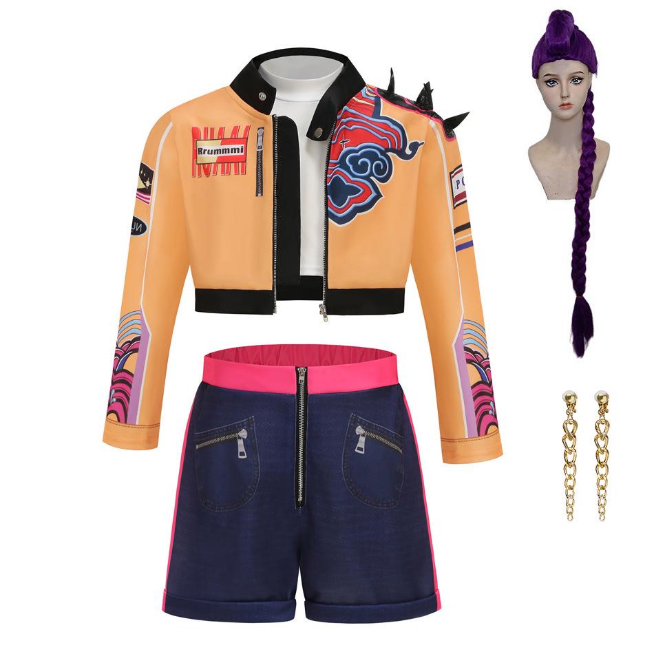 Conjunto de Fantasia Cosplay para Performance de Palco da Equipe Demon Hunter Rumi Zoey K-POP