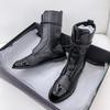 Soft Leather Women Short Boots Vintage Anti-slip Rubber Bottom Versatile Short Boots Women Lace-up Round Toe Boots