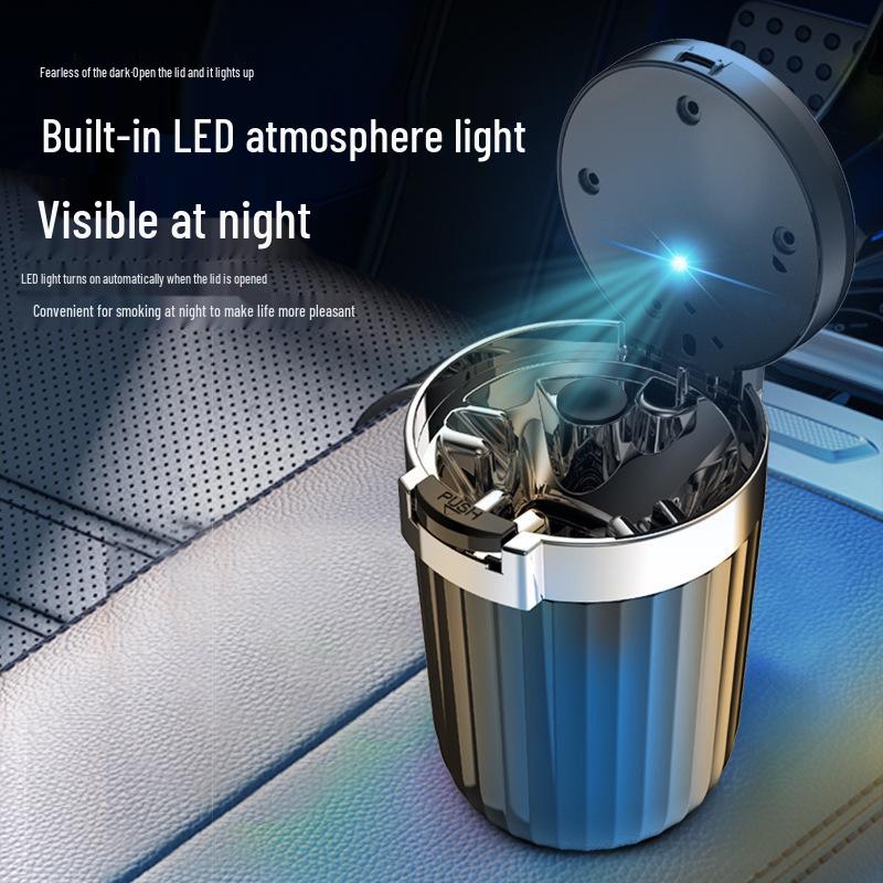 High-End Car Ashtray with Lid - Anti-Ash, Creative Interior Design