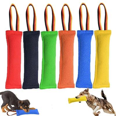 Juguete de mordida para perros, palo de mordida para entrenamiento de mascotas con mango resistente para buscar y cachorros, juguete de tracción para perros medianos y grandes.
