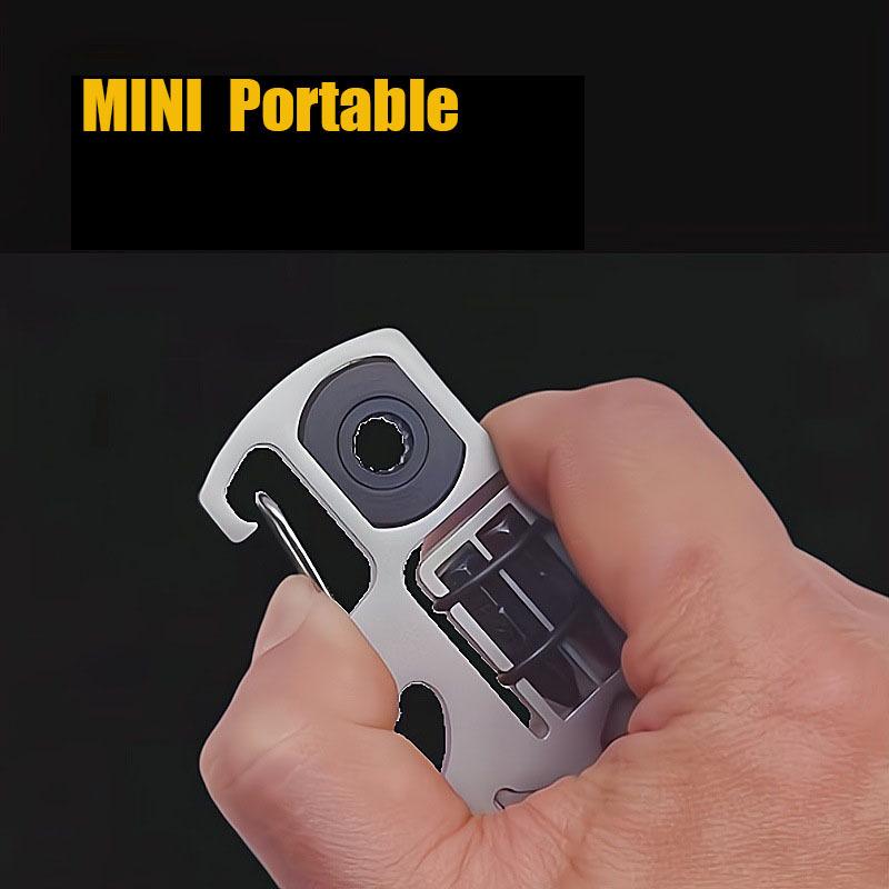 Șurubelniță cu clichet 10 în 1 Multifuncțională Bară de pârghie Mini EDC Multiunealtă Cheie Allen Deschizător de sticle Unelte de reparație biciclete pentru exterior