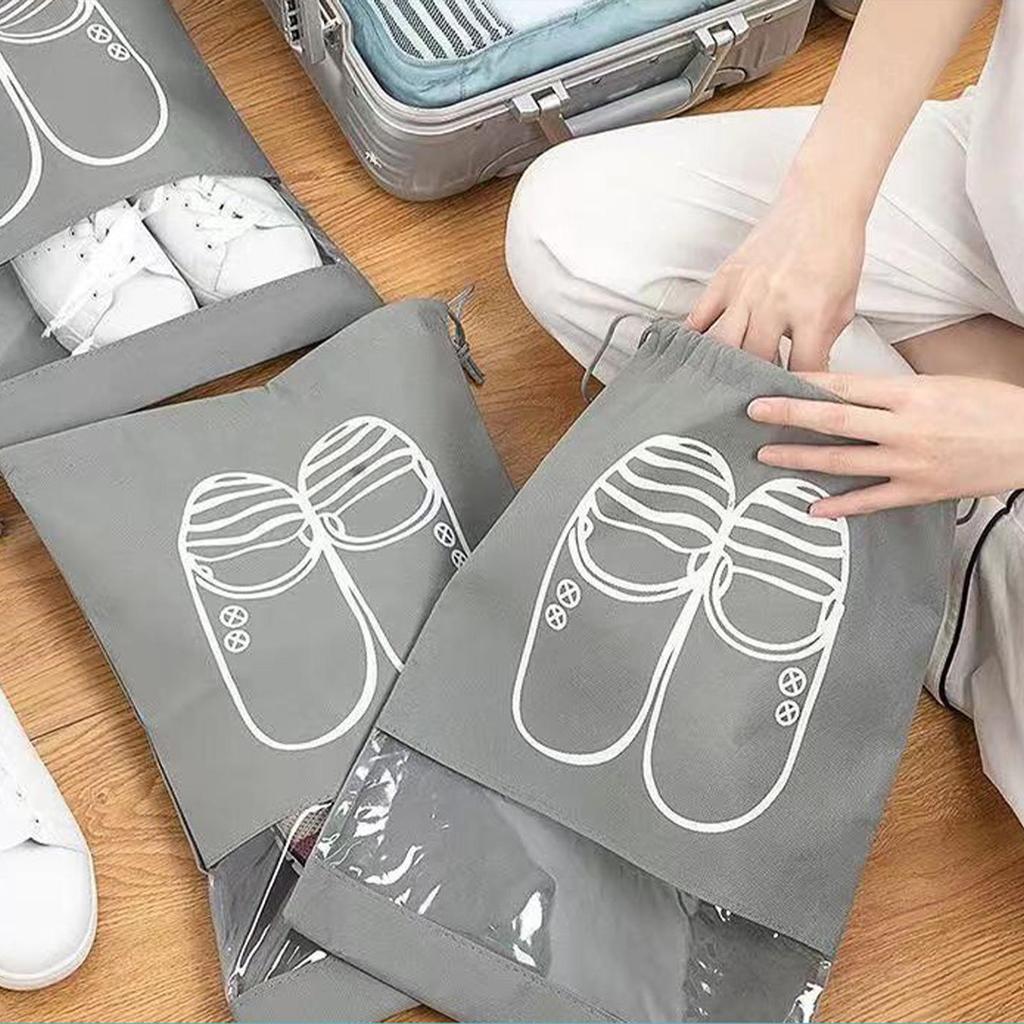 Beam Mouth Storage Bag Shoe Bag Non-Woven Dust-Proof Travel Shoe Cover Bag Shoe Storage Artifact