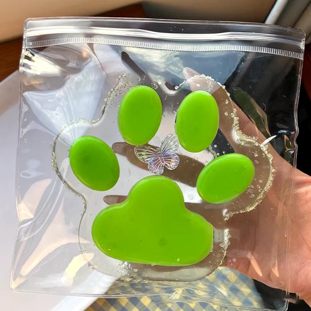 

Large Paw Squshie Toy Portable Adorable Stress Relief Toy For Home Travel зелёный
