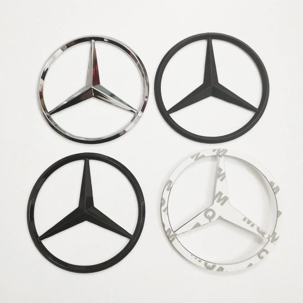 Für Mercedes Benz 9cm ABS Auto Heckaufkleber Kofferraum Emblem Aufkleber für Mercedes Benz S320 W164 W203 W204 W168 C180 E320 A200 CLA CLK