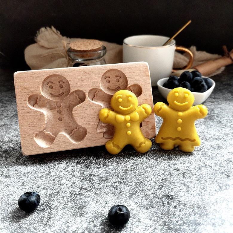 Wooden Cookie Cutter Mold Wedding Cookie Moulds Flower Tree Cartoon Animals Pattern Cake Baking Mould Tools for Christmas Easter